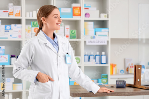 Portrait of female pharmaci...