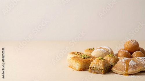 traditional Ramadan desserts background
