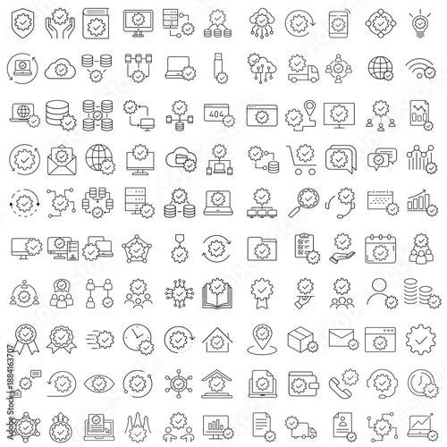 Maintenance vector icon set.Technical support Illustration sign collection. Installing updates symbol. Bow logo.