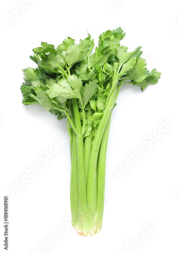 Fresh green celery bunch on...