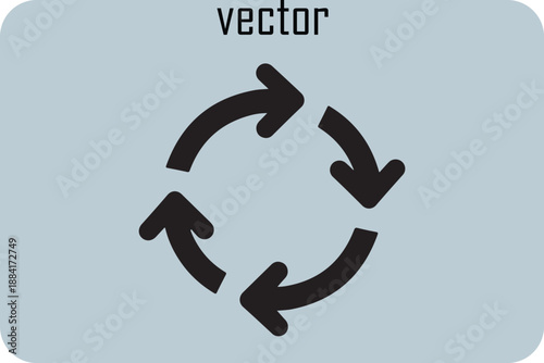 Circular arrows vector icon illustration
