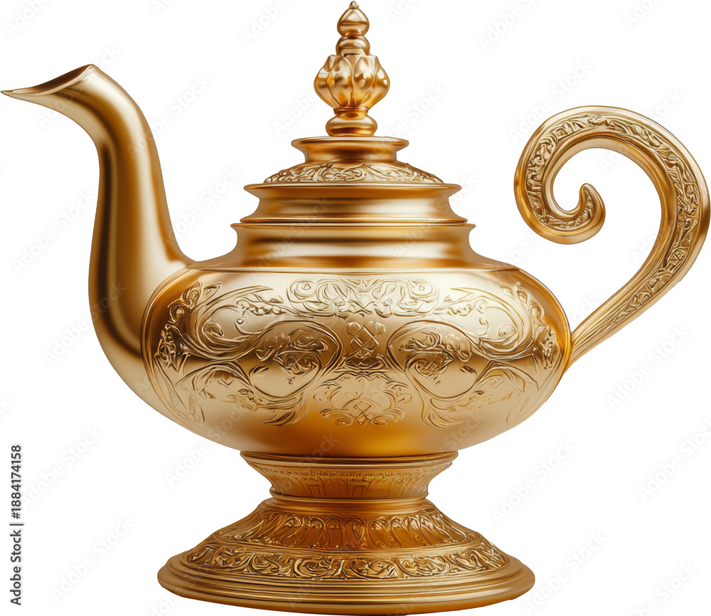 Fototapeta premium golden lantern lamp 