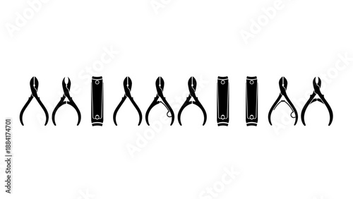 Dental extraction forceps set for various procedures.