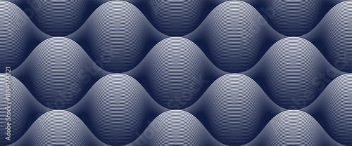 Wavy lines linear seamless pattern, water waves repeat abstract background, curve lines runny river tranquil and relaxing tiling wallpaper.