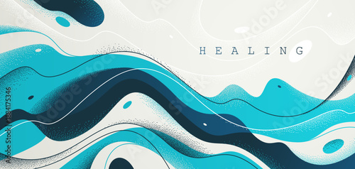 Abstract vector background with smooth fluid lava shapes, curve lines and shapes wallpaper art, liquid flow relaxing amorphous illustration.