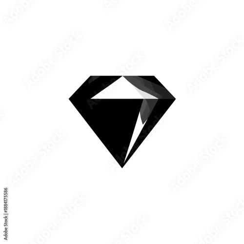 Free Download Black diamond symbol on white background for business and luxury design - GFXLoad