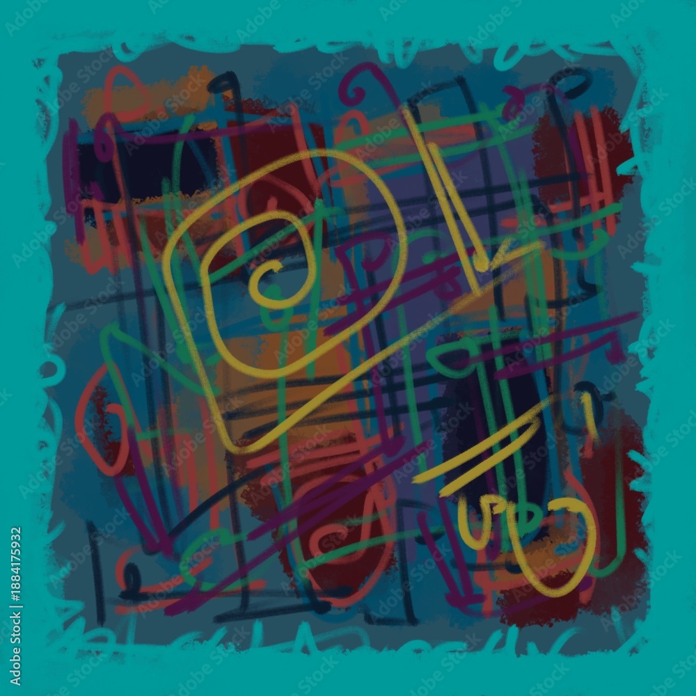 Obraz premium Abstract image for printing. Picture for modern interiors. The picture is painted by hand on a tablet.