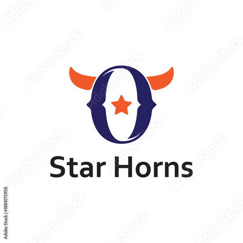 Patriotic Star Bull Horns Icon