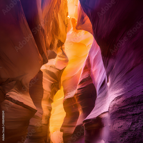 Sculpted Elegance: Ethereal Light Cascading through the Winding Walls of Antelope Canyon