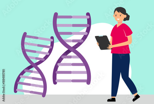 DNA Concept Illustration Vector Style