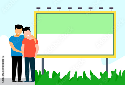 Hoarding Concept Illustration Vector Style