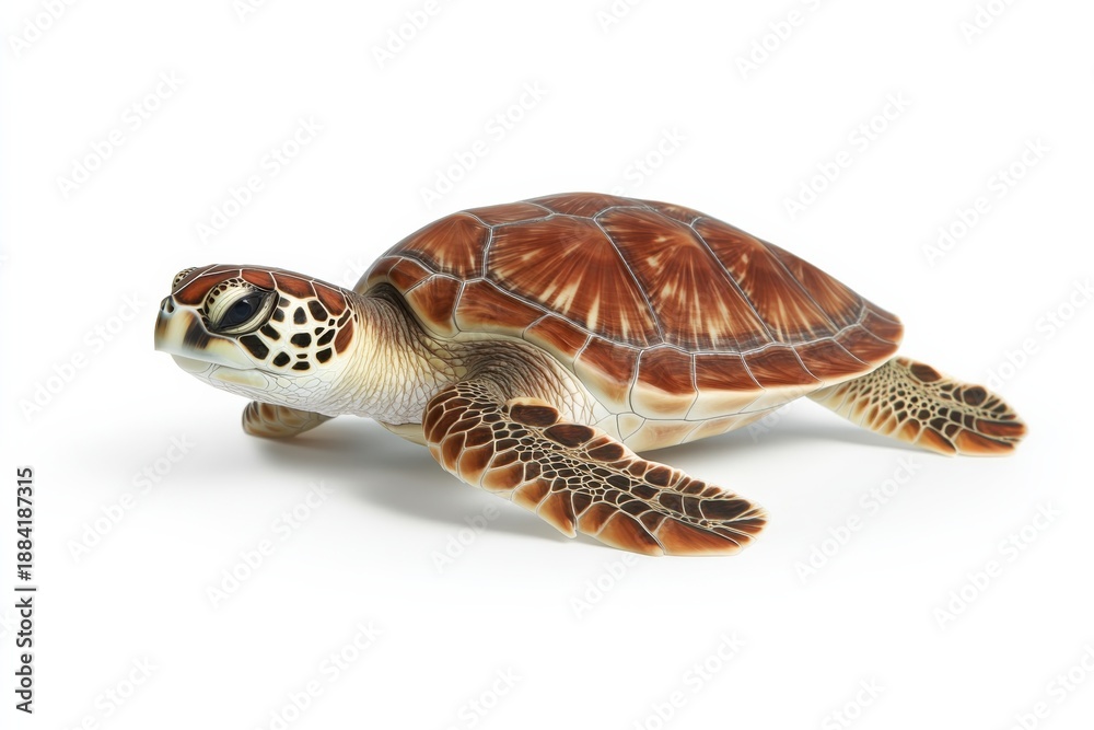 Obraz premium Realistic sea turtle sculpture for marine life education and conservation design