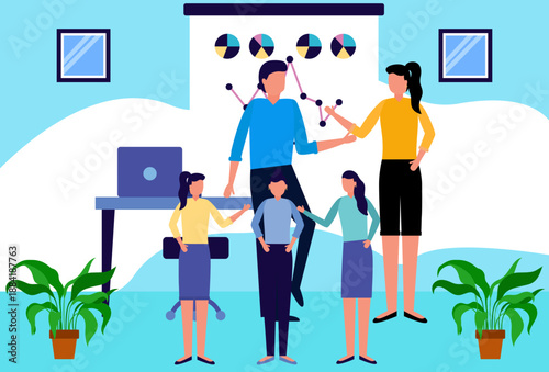 Pitching Event Concept Illustration Vector Style