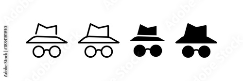 Spy icon. Secret agent sign. Vector illustration design.