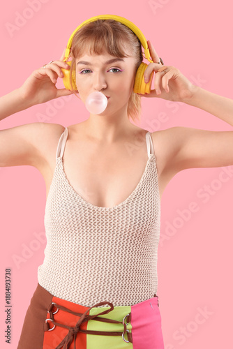 Beautiful young woman with ...