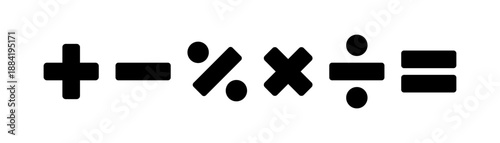 Mathematical calculation icon set. Vector illustration design.