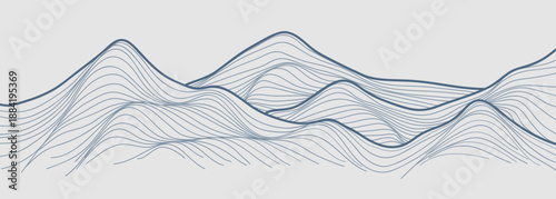 Minimalist Mountain with line art texture. Abstract mountain landscapes backgrounds. mountains range, hills and desert. use for wall art prints, poster Art Decoration, banner