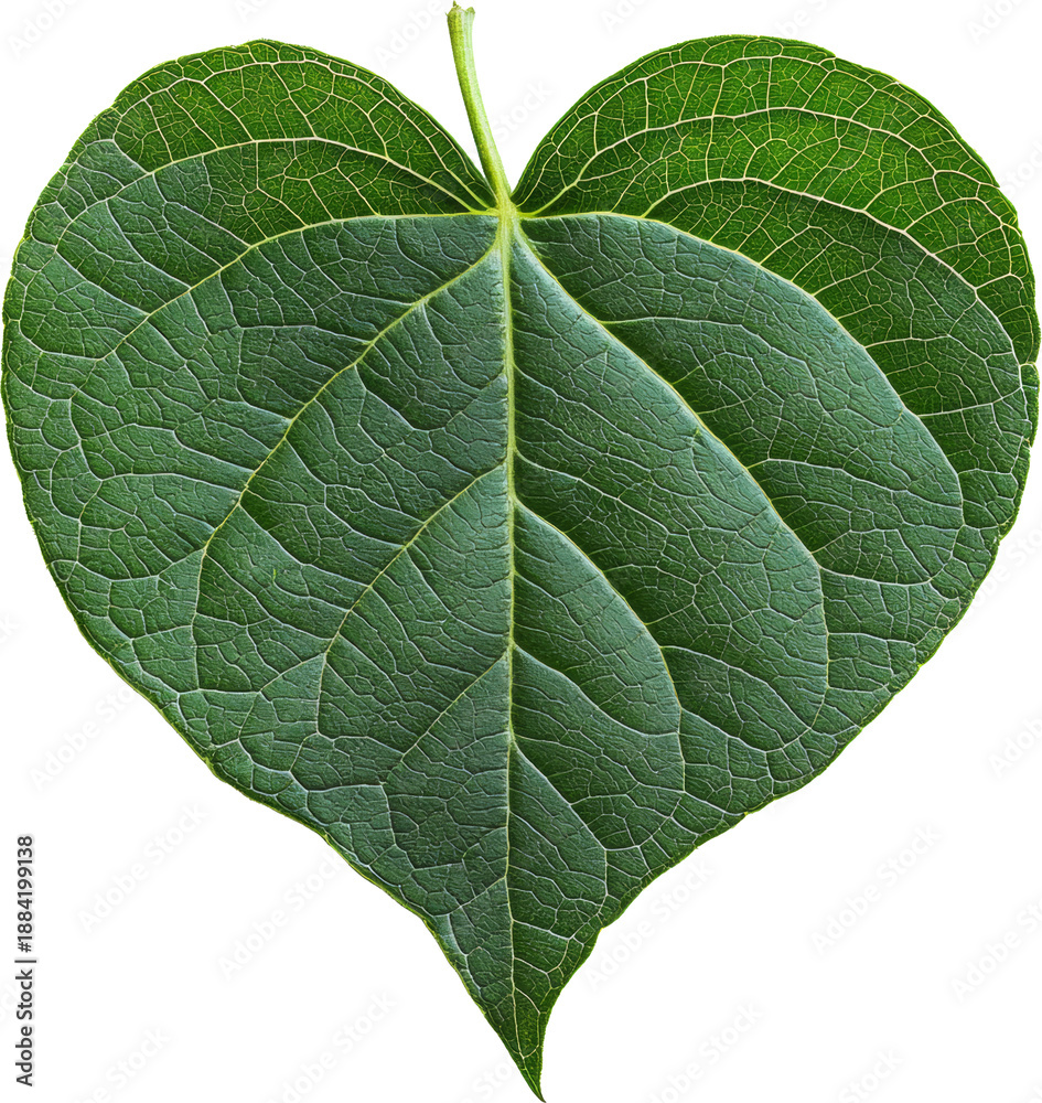 Obraz premium green leaf in heart shape 