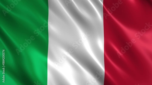 waving italy national flag animation loop