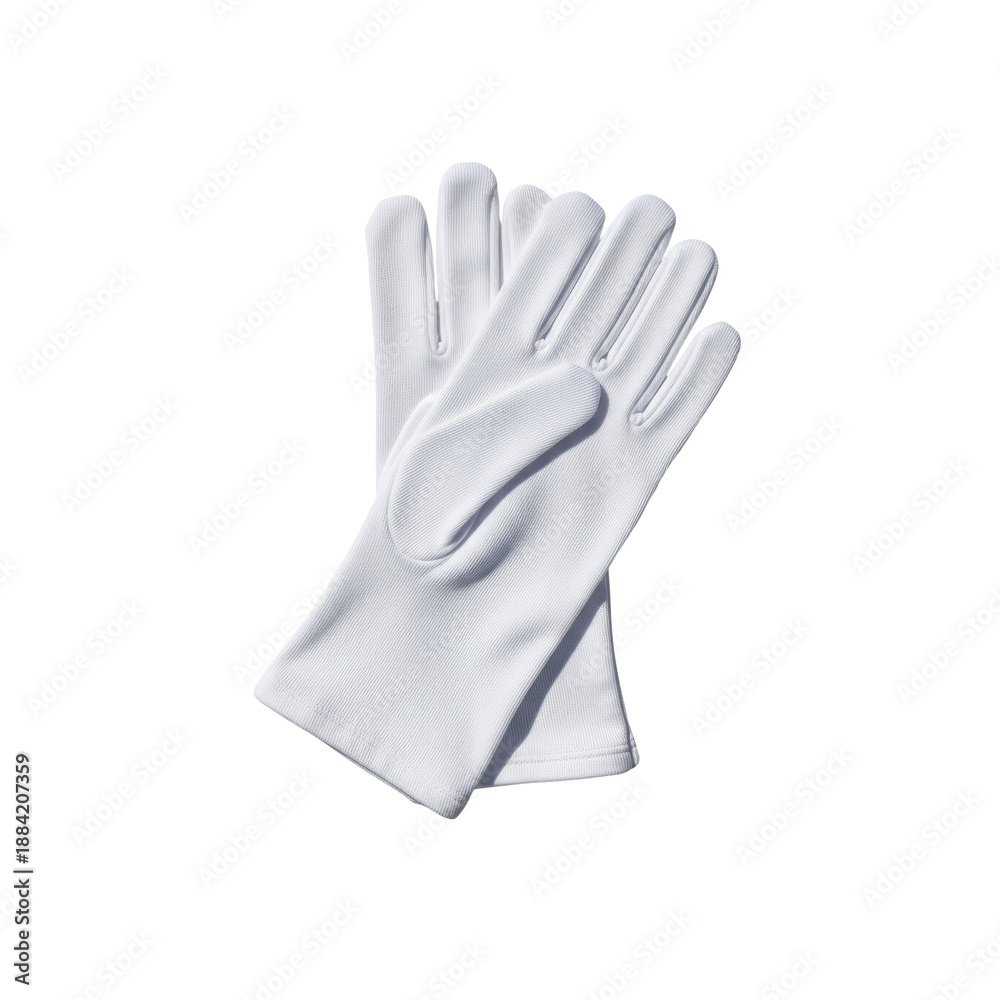 Obraz premium Pair of white gloves onTransparent background