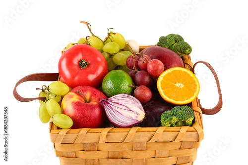 Wicker basket with differen...