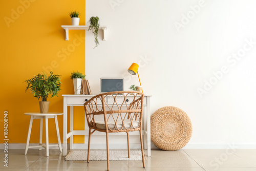 Modern home office interior...