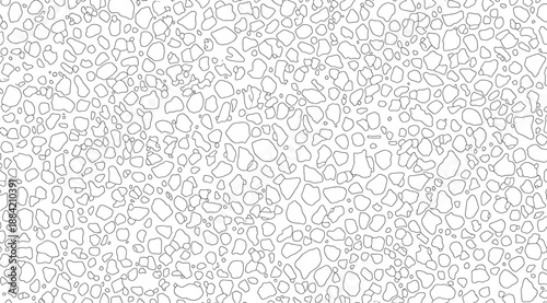 Vector illustration of dense pebble‑like texture pattern in grayscale creating abstract optical illusion effect for visual puzzles, camouflage studies, perception tests, background decoration, artisti