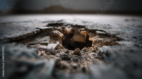 Floor hole damage