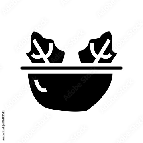 vector illustration of a salad in bowl