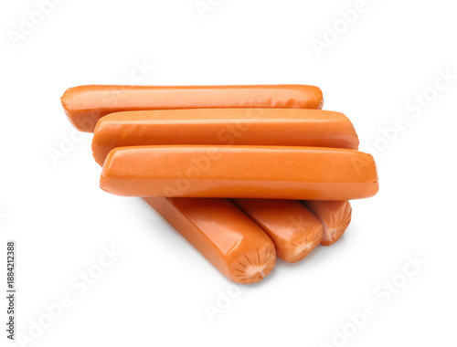Tasty sausages isolated on ...