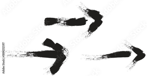Brushes sketch arrow vector art design 