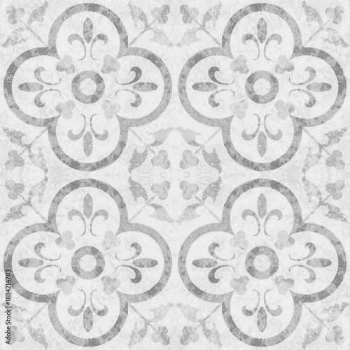 Old ceramic tile wall patterns texture background in the park public.