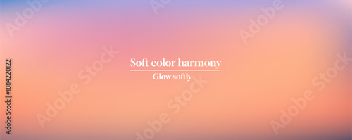 Gradient sunrise background combining blue and pink with yellow tones. Blurred gradient liquid sunset or sunrise background. Neutral pastel background. Vector illustration.