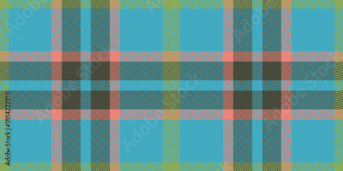 Bag vector plaid check, unique seamless fabric background. Window pattern texture textile tartan in cyan and dark colors.