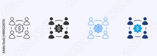 Collaboration Icon Set Multiple Style Collection