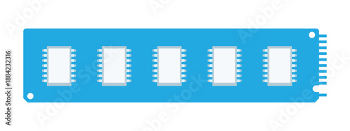 NVMe M.2 SSD Solid State Drive Icon Set. Computer Storage Hardware Vector with PCIe and SATA Interface for PC Tech Design