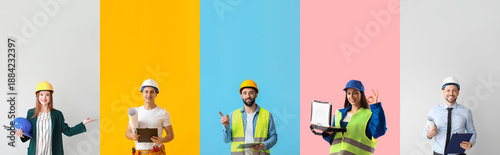 Set of different engineers ...