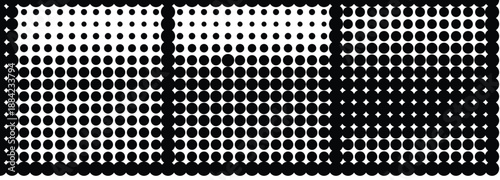 Halftone pattern with black and white dots