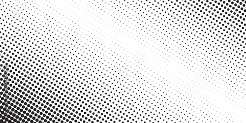 Set of halftone dots gradient pattern texture isolated on white background. Straight dotted spots using halftone circle dot raster texture. Vector blot half tone collection.