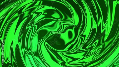 Abstract green mercury motion background on black screen, silky and metallic vibe. Fluid abstract background with ripples and waves. Luxury liquid in motion.