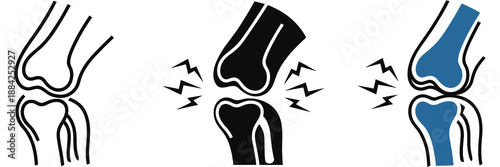 human knee joint pain set medical outline style knee ache on transparent background, a top ranked vector illustration set showcasing anatomical knee diagrams, joint pain visualization, 