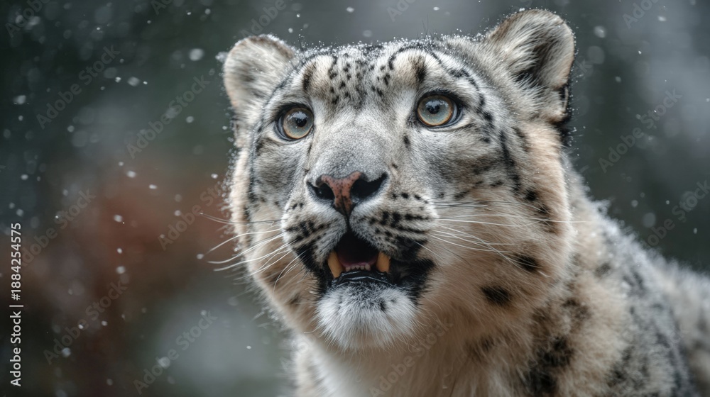 Fototapeta premium Alert Leopard Portrait Captured in High Fidelity Wildlife Photography