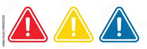 General warning attention sign used to alert people to various safety hazards