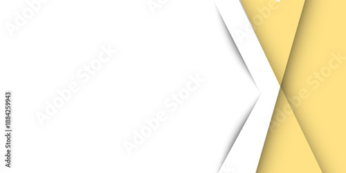 Yellow vector background with white and yellow background space angle overlap yellow layer for text and message design, pastel colour