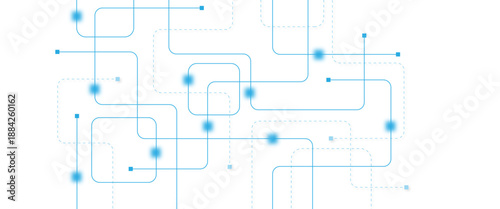 Abstract futuristic technology background. Technology background with crossed lines and dots.