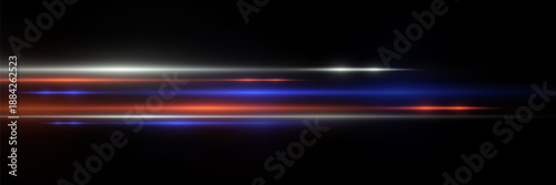 Futuristic light strip with soft neon lighting.
