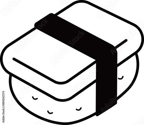 たまごの寿司アイコン　モノトーン