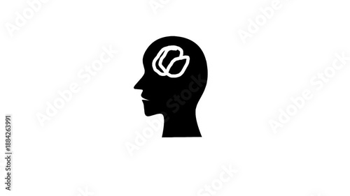 silhouette of a men with a complicated and complex mindset, the concept of overthinking illustration 