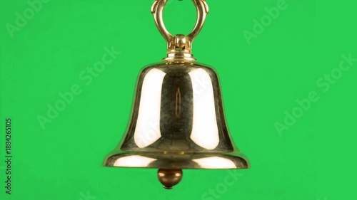 golden bell isolated on greenscreen