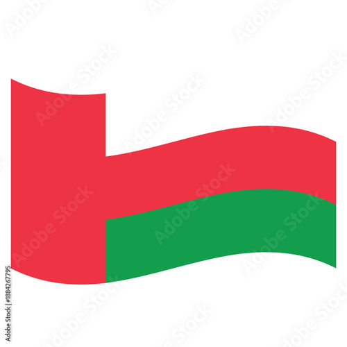Oman National Flag Icon wit...